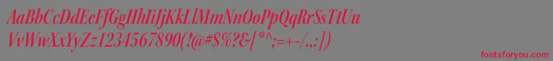 KeplerstdSemiboldcnitdisp Font – Red Fonts on Gray Background