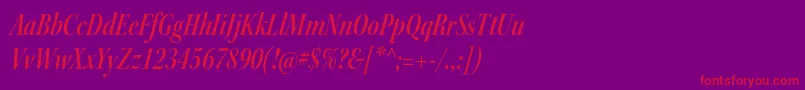 KeplerstdSemiboldcnitdisp Font – Red Fonts on Purple Background