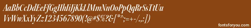 KeplerstdSemiboldcnitdisp Font – White Fonts on Brown Background