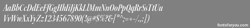 フォントKeplerstdSemiboldcnitdisp – 灰色の背景に白い文字