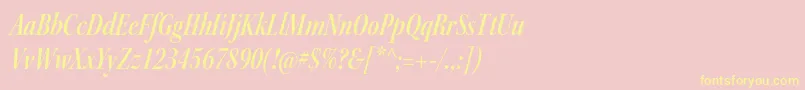 KeplerstdSemiboldcnitdisp Font – Yellow Fonts on Pink Background