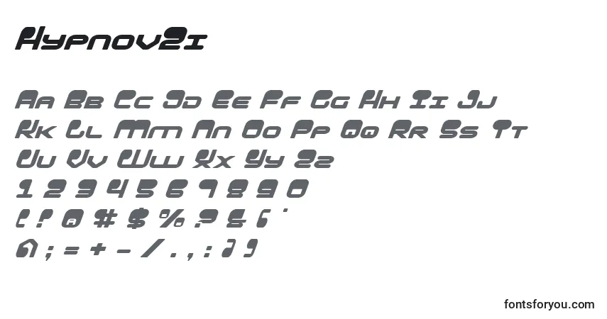 Шрифт Hypnov2i – алфавит, цифры, специальные символы