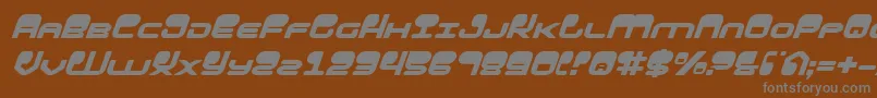 フォントHypnov2i – 茶色の背景に灰色の文字