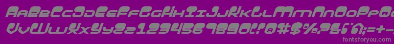 フォントHypnov2i – 紫の背景に灰色の文字