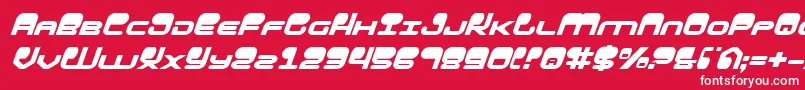フォントHypnov2i – 赤い背景に白い文字