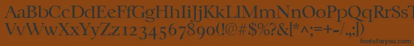CasablancalhRegular-fontti – mustat fontit ruskealla taustalla