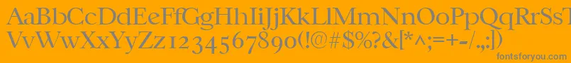 CasablancalhRegular Font – Gray Fonts on Orange Background