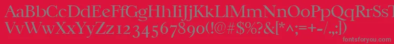 CasablancalhRegular Font – Gray Fonts on Red Background