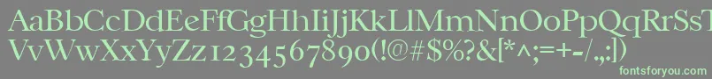 CasablancalhRegular-Schriftart – Grüne Schriften auf grauem Hintergrund