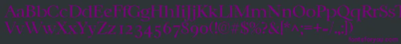 Weitere Informationen zur CasablancalhRegular-Schriftart CasablancalhRegular-Schriftart – Violette Schriften auf schwarzem Hintergrund
