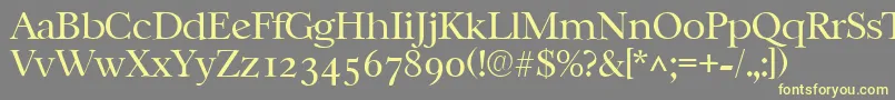 CasablancalhRegular-fontti – keltaiset fontit harmaalla taustalla