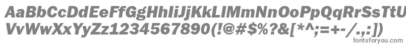 フォントFranklingothheavyettItalic – 灰色のフォント