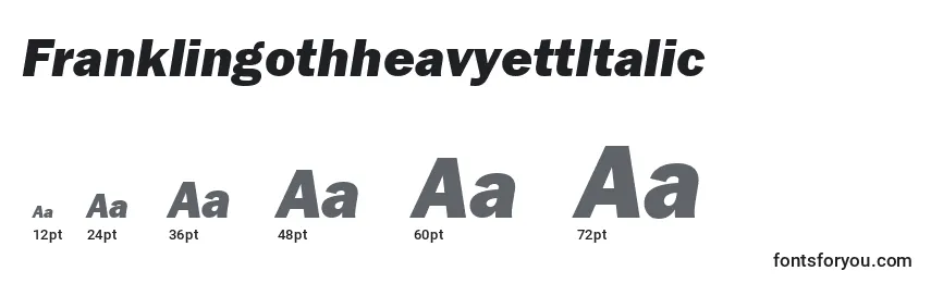 FranklingothheavyettItalic Font Sizes