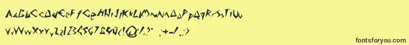Шрифт AnakMuda – чёрные шрифты на жёлтом фоне