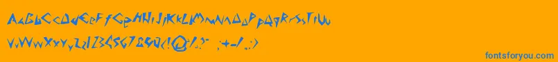 AnakMuda Font – Blue Fonts on Orange Background