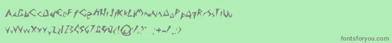 AnakMuda Font – Gray Fonts on Green Background