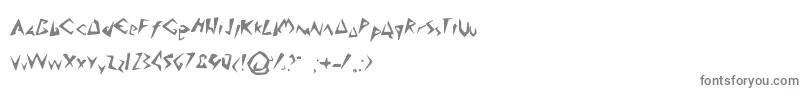 フォントAnakMuda – 白い背景に灰色の文字