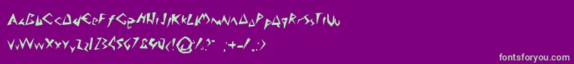 AnakMuda Font – Green Fonts on Purple Background