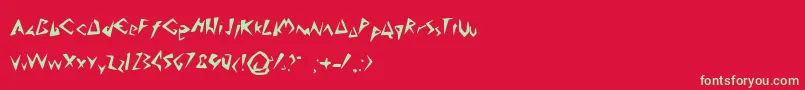 AnakMuda Font – Green Fonts on Red Background