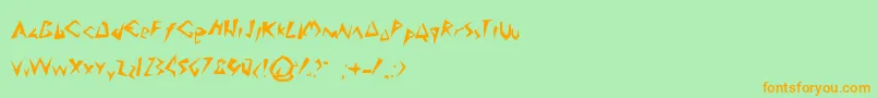 AnakMuda Font – Orange Fonts on Green Background