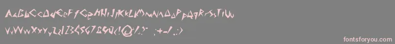 AnakMuda-fontti – vaaleanpunaiset fontit harmaalla taustalla