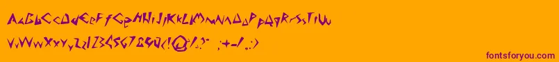 AnakMuda Font – Purple Fonts on Orange Background