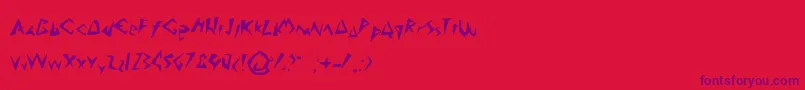 AnakMuda Font – Purple Fonts on Red Background