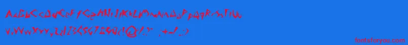 More about AnakMuda Font AnakMuda Font – Red Fonts on Blue Background