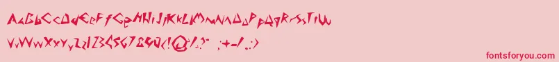 AnakMuda Font – Red Fonts on Pink Background
