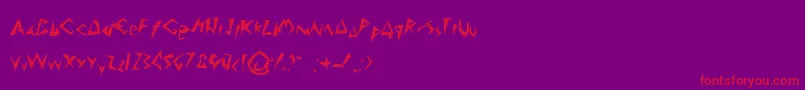 AnakMuda Font – Red Fonts on Purple Background