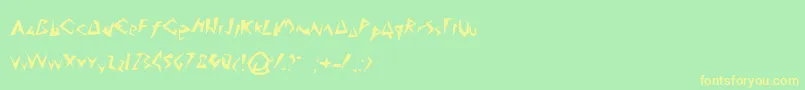 AnakMuda Font – Yellow Fonts on Green Background