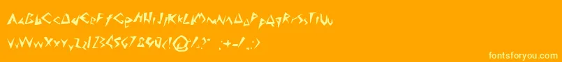 More about AnakMuda Font AnakMuda Font – Yellow Fonts on Orange Background