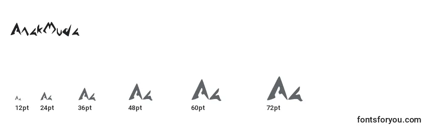 Размеры шрифта AnakMuda