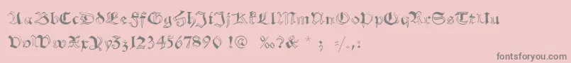 Schwabachscribbels Font – Gray Fonts on Pink Background