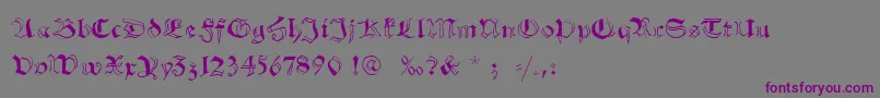 Schwabachscribbels Font – Purple Fonts on Gray Background