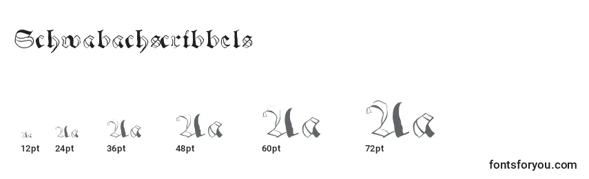Größen der Schriftart Schwabachscribbels