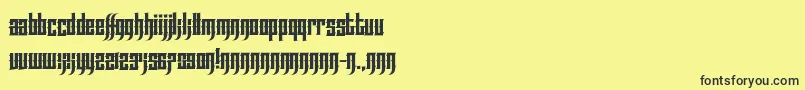 EffortlessTattoo Font – Black Fonts on Yellow Background
