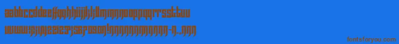 Weitere Informationen zur EffortlessTattoo-Schriftart EffortlessTattoo-Schriftart – Braune Schriften auf blauem Hintergrund