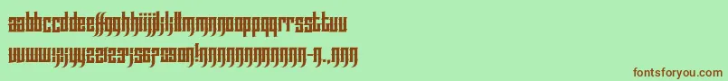 EffortlessTattoo Font – Brown Fonts on Green Background