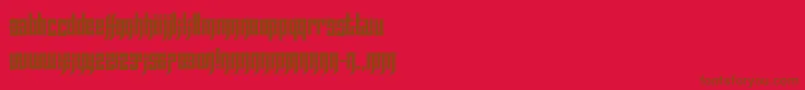 EffortlessTattoo Font – Brown Fonts on Red Background