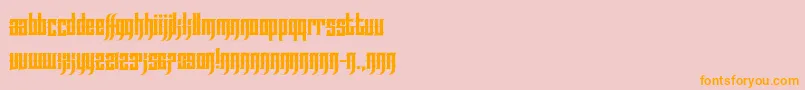 EffortlessTattoo Font – Orange Fonts on Pink Background