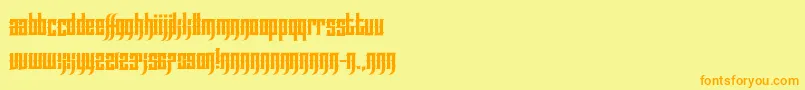 EffortlessTattoo Font – Orange Fonts on Yellow Background