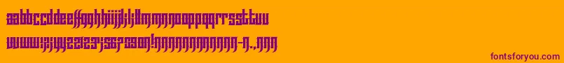 EffortlessTattoo Font – Purple Fonts on Orange Background