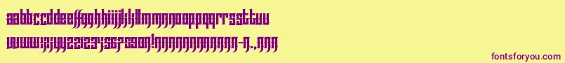 EffortlessTattoo Font – Purple Fonts on Yellow Background