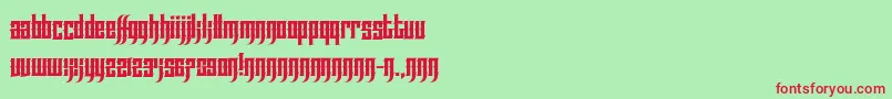 EffortlessTattoo Font – Red Fonts on Green Background