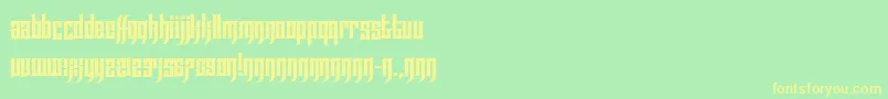 EffortlessTattoo Font – Yellow Fonts on Green Background