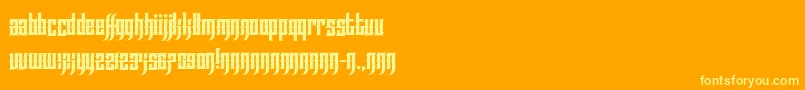 EffortlessTattoo Font – Yellow Fonts on Orange Background