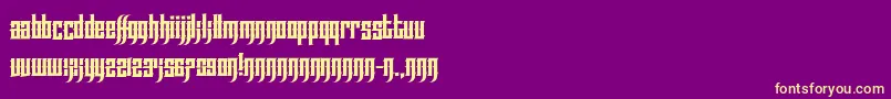 EffortlessTattoo Font – Yellow Fonts on Purple Background