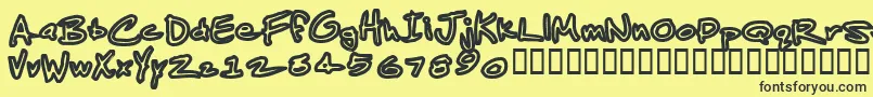 JenkinsAlbino Font – Black Fonts on Yellow Background