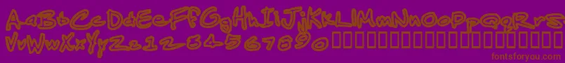 JenkinsAlbino Font – Brown Fonts on Purple Background